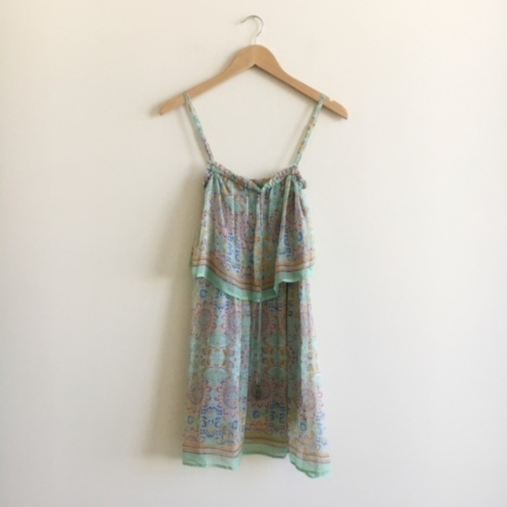 Ella Moss Mint Paisley Mini Dress